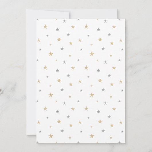 Babydusche von Mail Twinkle Star and Moon Einladung (Rückseite)