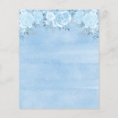 Babydusche von Mail Wasserfarben Füchse Blue Invit Flyer (Hinten)