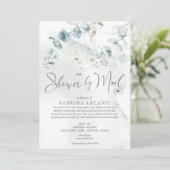 Babydusche von Mail Watercolor Eukalyptus Greenery Einladung (Stehend Vorderseite)