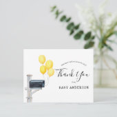 Babydusche von Mail Yellow Balloons Vielen Dank Postkarte (Stehend Vorderseite)
