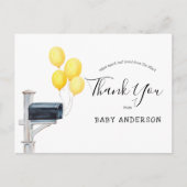 Babydusche von Mail Yellow Balloons Vielen Dank Postkarte (Vorderseite)