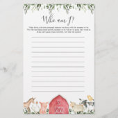 Babydusche von Nutztieren, die ich spiele (Vorderseite)