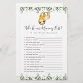 Babydusche von Sloth Animals, die Mama am besten k (Vorne/Hinten)