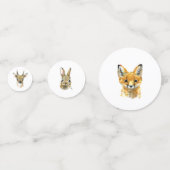 Babydusche von Woodland Animals Anschrift Konfetti (Rückseiten)