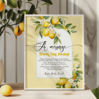 Babydusche von Zitronen aus dem Schoß
