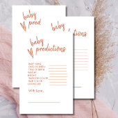 Babydusche Vorhersage Boho Herz Terracotta