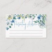 Babydusche Vorhersagen Ratschläge Niedlich blaue B Begleitkarte (Rückseite)