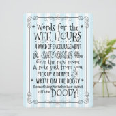 Babydusche-Wählkarte Einladung (Stehend Vorderseite)