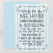 Babydusche-Wählkarte Einladung (Vorne/Hinten)