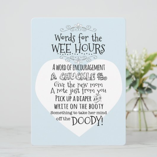 Babydusche-Wählkarte Einladung (Stehend Vorderseite)