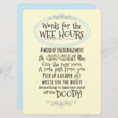 Babydusche-Wählkarte Einladung (Vorne/Hinten)