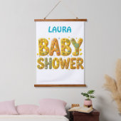 Babydusche Wandteppich Mit Holzrahmen (Schlafzimmer)