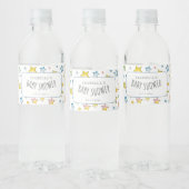 Babydusche Wasser Flasche Etikett für Mond und Sta (Flaschen)