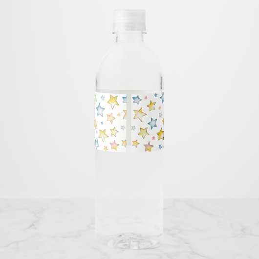 Babydusche Wasser Flasche Etikett für Mond und Sta (Rückseite)