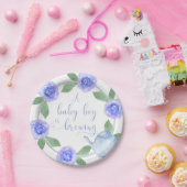 Babydusche Wasserfarbe Blumenbabys Braut Pappteller (Party)