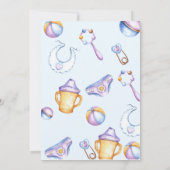 Babydusche Wasserfarbe Einladung (Rückseite)