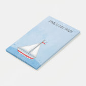 Babydusche Wasserfarbe Nautic Danke Niedlich Post-it Klebezettel (angewinkelt)