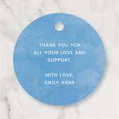 Babydusche Wasserfarbe Niedlich Danke Geschenkanhänger (Rückseite)