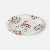 Babydusche Wasserfarbe Pappteller (Schrägansicht)