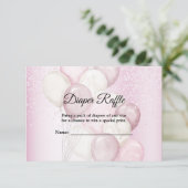 Babydusche Wasserfarbe Rosa Party Begleitkarte (Stehend Vorderseite)
