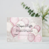 Babydusche Wasserfarbe Rosa Party Begleitkarte (Stehend Vorderseite)