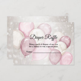 Babydusche Wasserfarbe Rosa Party Begleitkarte