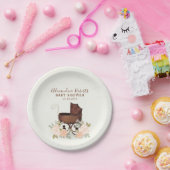 Babydusche Wasserfarbe Rustikale Vegetation Pappteller (Party)