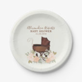 Babydusche Wasserfarbe Rustikale Vegetation Pappteller (Vorderseite)