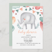 Babydusche Wasserfarbe Tier Save The Date (Vorne/Hinten)