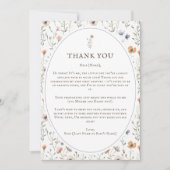 Babydusche Wasserfarbe, Wildblume Danke Karte (Vorderseite)