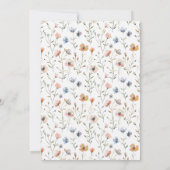 Babydusche Wasserfarbe, Wildblume Danke Karte (Rückseite)