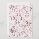 Babydusche Wasserfarbe, Wildblume Danke Karte (Rückseite)