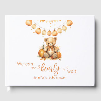 Babydusche Wasserfarbe Wir können warten Gästebuch