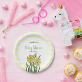 Babydusche Wasserfarben - Illustration Pappteller (Party)