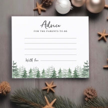 Babydusche Wasserfarben Pine Tree Advice für Elter