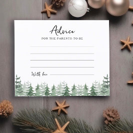 Babydusche Wasserfarben Pine Tree Advice für Elter