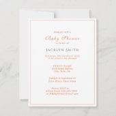 Babydusche Wasserfarben Racoon Maus Butterfliegen Einladung (Rückseite)