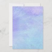 Babydusche Wasserfarbenschmetterling und blaue Tul Einladung (Rückseite)