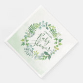 Babydusche Wasserfarbenwelt Wreath Serviette (Ecke)