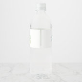 Babydusche Wasserflaschen Etiketten | Grünflächen (Rückseite)