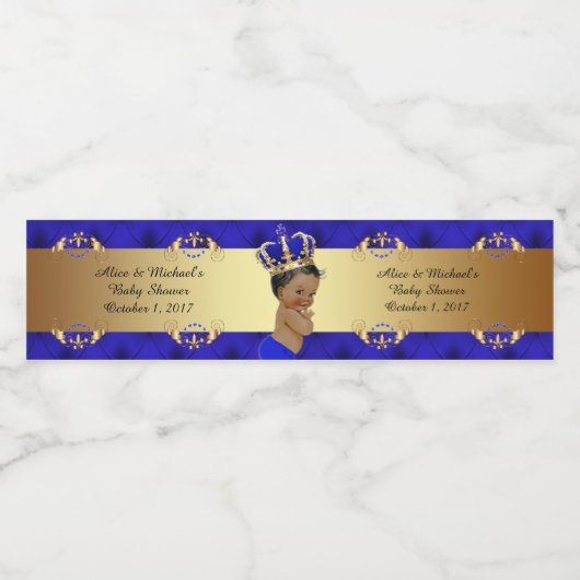 Babydusche Wasserflaschen Labels, Royal Baby Dusch Wasserflaschenetikett (Einzelnes Label)