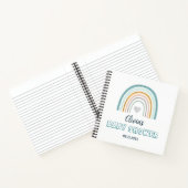 Babydusche Watercolor Boho Rainbow Notizblock (Innenseite)