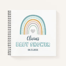 Babydusche Watercolor Boho Rainbow