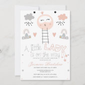 Babydusche Weg zum Mond Einladung (Vorderseite)