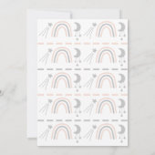 Babydusche Weg zum Mond Rosa Einladung (Rückseite)