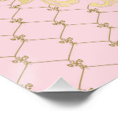 Babydusche, weich, rosa und goldfarben, roylicher poster (Ecke)