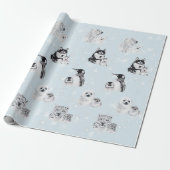 Babydusche Weihnachten Winter Arktische Tiere Geschenkpapier (Ungerollt)