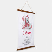 Babydusche Weihnachtsbär Wandteppich Mit Holzrahmen (Gewinkelt)