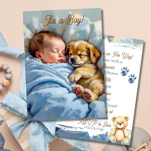 Babydusche | Welpe Theme Einladung