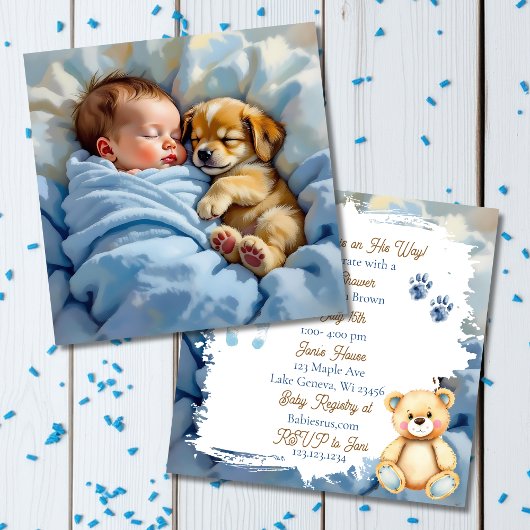 Babydusche | Welpe Theme Einladung